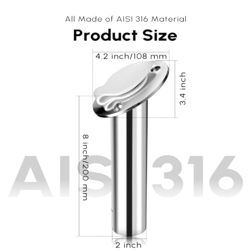 30 Degree Fishing Rod Holder 2 Pack (30 Degree - With White Cap)