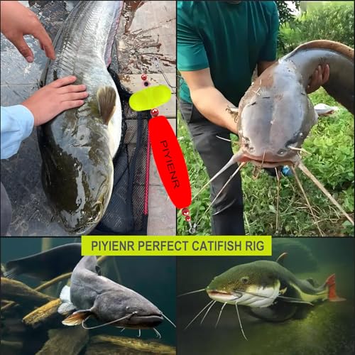 Catfish Rig Catfishing Tackle Floats with Rattler Santee Cooper Rig Equipment for Bank Fishing Peg Floats with Circle Hooks Bait Rigs