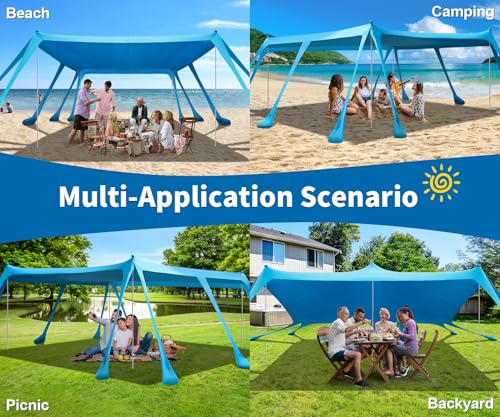 Beach Tent Sun Shelter 13x10FT