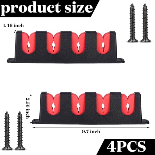 4 Pcs Rod Holders Fishing Boat Pole Holder (Red / 9.7 Inch)