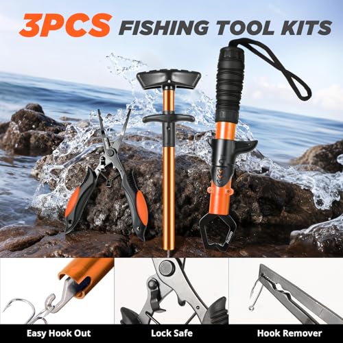 Fishing Backpack with Rod & Reel Combos (Khaki Camo Backpack With Rod and Reel Combo)