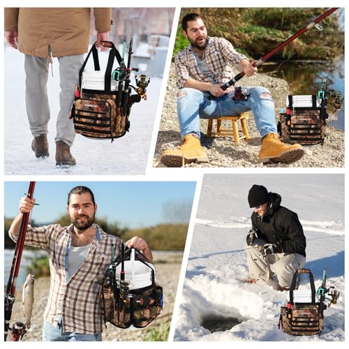 Fishing Bucket Organizer for 5 Gallon Bucket (Brown Camo)