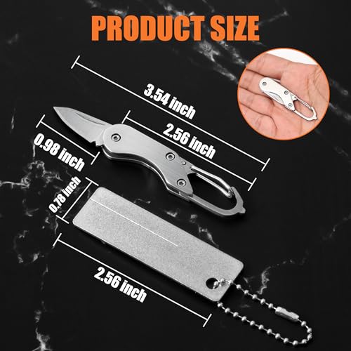 Stainless steel mini folding knife (Silver White)