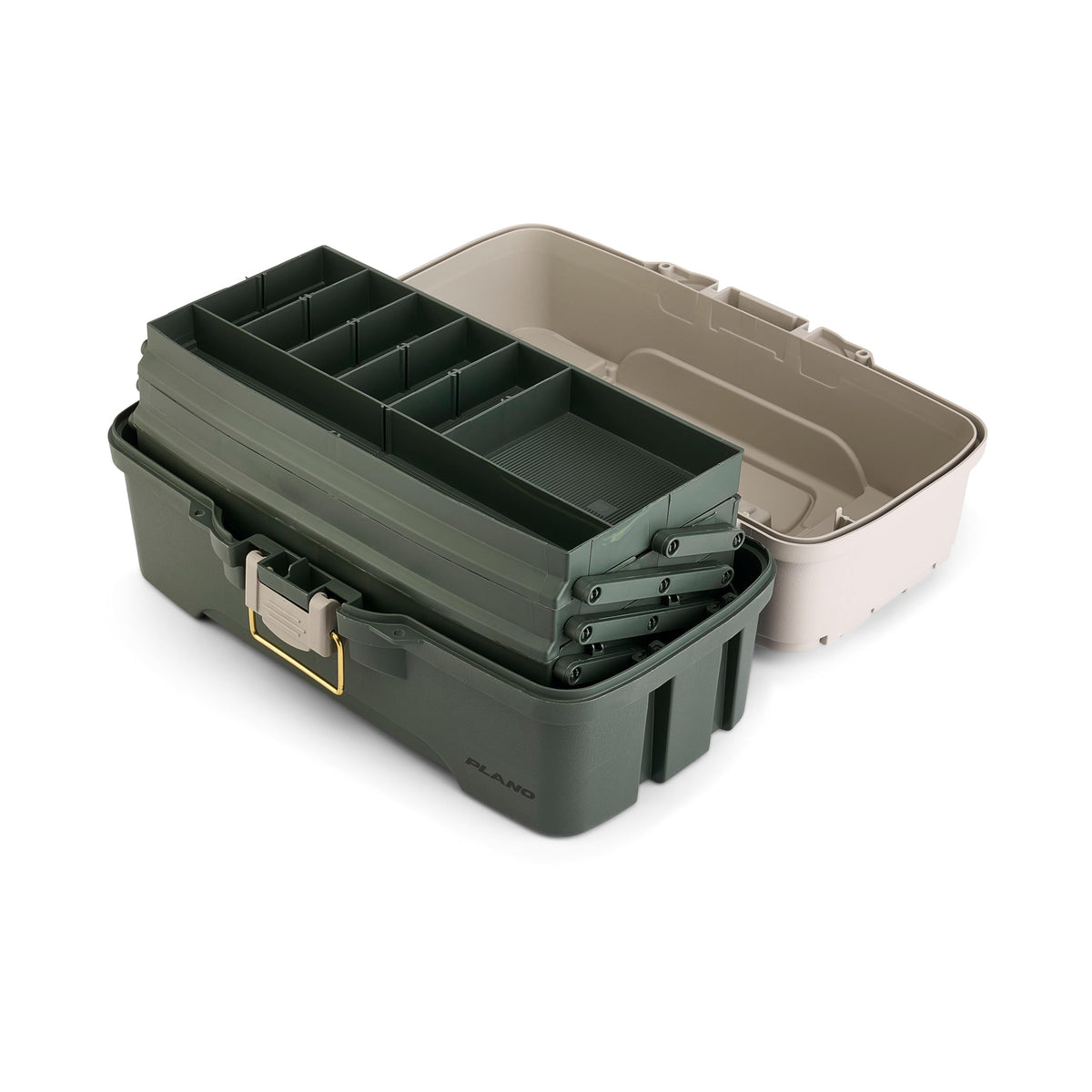 Three Tray Tackle Box (Green/Tan / Three-Tray / Three-Tray)