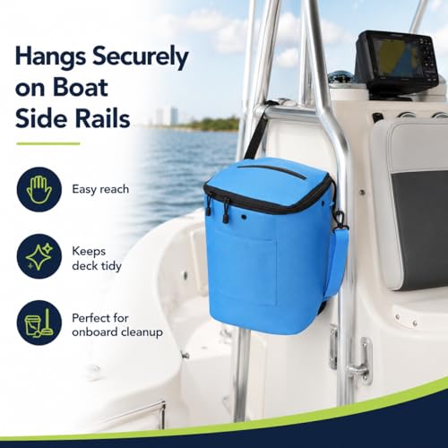 Portable Boat Trash Can (Blue)