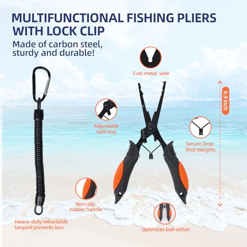 Fishing Accessories Kit for Men (Orange)