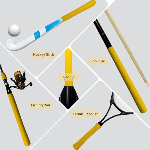 Hex Pattern Heat Shrink Wrap for Golf Club (30mm dia. x 5.25 ft long / Yellow)