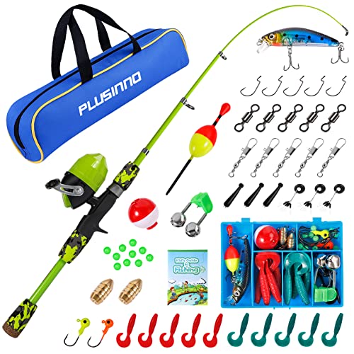 Kids Fishing Pole with Spincast Reel Telescopic Fishing Rod Combo Full Kits for Boys