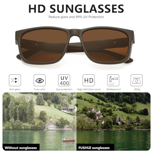 Polarized Sunglasses for Men Women (3pack Black/Dark Green/Brown)