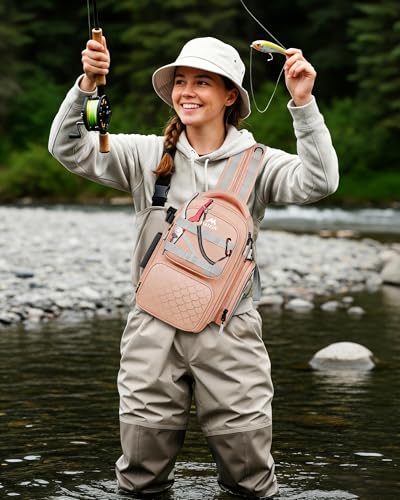 Girls Fishing Tackle Bag (Pink / 14.1 X 8.7 X 5.7 inches)