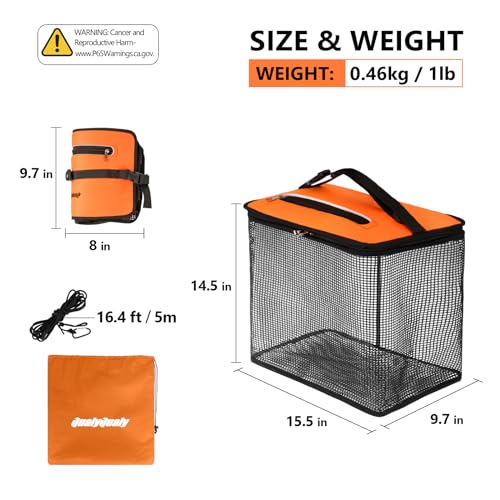 Floating Fish Basket for Live Caught (Square / (10 GAL)-15*9*14IN)