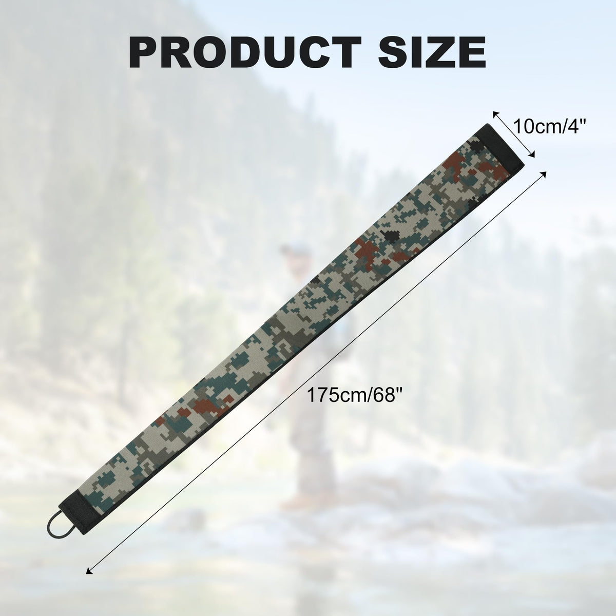 Neoprene Fishing Rod Sleeve Rod Socks for Casting (69" / 2-Digital Camo)
