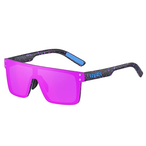 Polarized Sunglasses for Men (Black/Purple)