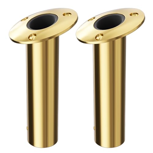 15 Degree Fishing Rod Holder 2 Pack (15 Degree - PVD Gold)