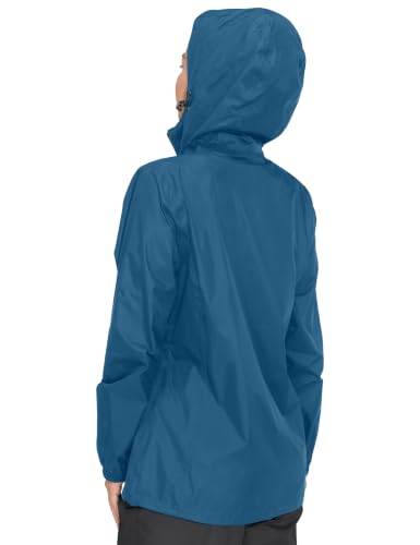 Women's Packable Waterproof Rain Jacket Classic Blue S (Small / Classic Blue)