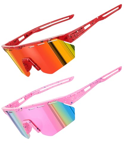 Kids Sunglasses Youth Baseball Sun Glasses for Boys Girls Cycling Sports UV400 Protection Goggles Ages 3