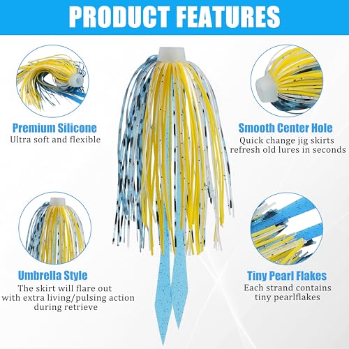 Silicone Jig Skirts Replacement 10 (10pcs)