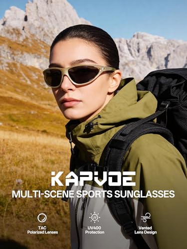Polarized Sports Sunglasses for Men Women (04 Black)