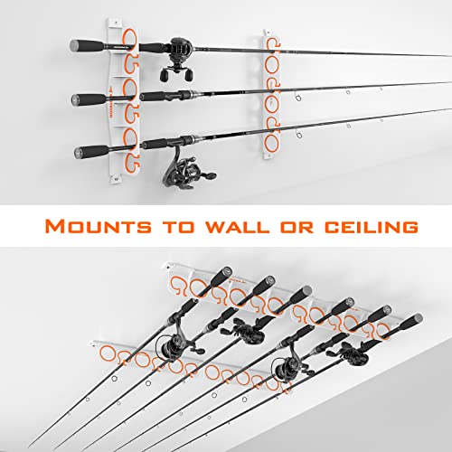 Horizontal Fishing Rod Holder (V6-2 Pack-White)