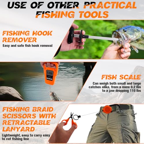 10 Pcs Fishing Tool Kit (Orange)