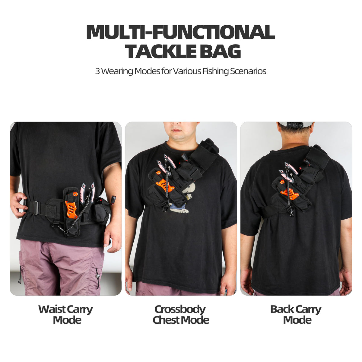 Lightweight Utility Waist Pack (Black，1)