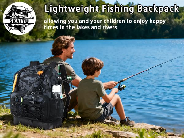 Fishing Backpack with Rod Holder