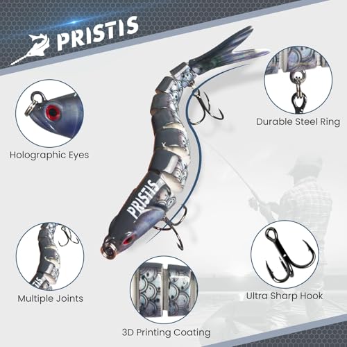 5 pcs Multi Jointed Swimbaits (5 pcs Swimbaits Dark Set)