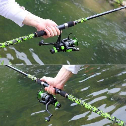 Surf Spinning Fishing Rod Carbon Travel Surf Rod M (green / 11ft-Spinning-3Pc-MH)