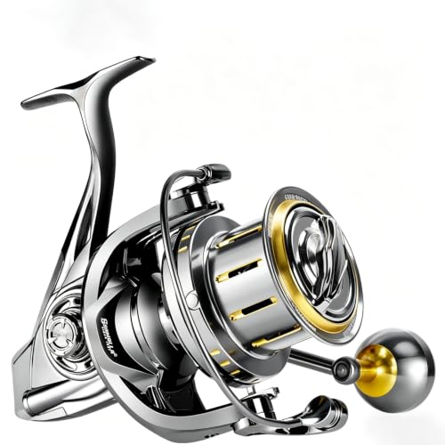 Heavy Duty Spinning Reel Metal Body with CNC Machined Spool 55LB Max Drag 6