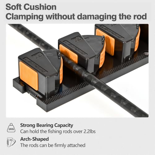 Fishing Rod Holder Vertical (Orange / 3 Slots)