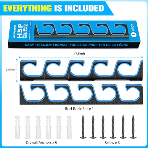 H5P Fishing Rod Holders for Garage Wall