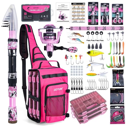 Pink Fishing Rod and Reel Combo