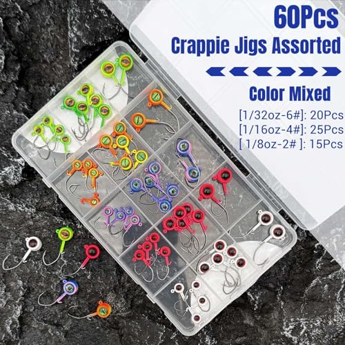 Big Eyes Crappie Jig Heads (1/32oz, 1/16oz, 1/8oz)