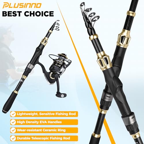Fishing Backpack with Fishing Rod &Reel Combos (Khaki Backpack With Fishing Gear)