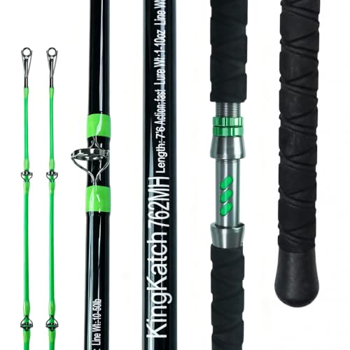 Glow Catfish Fishing Rod (Black/Green-Cast-7'6")