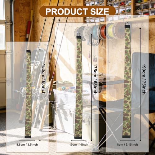 Premium Neoprene Fishing Rod Sleeves (60" / 4-Green Camo)