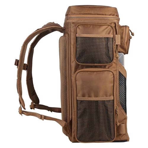 Evolution Fishing Drift Series 3700 Tackle Backpack with QuikLatch System & 2 Rod Holders (3700 / Coyote)