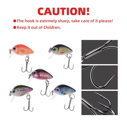 Crankbait Fishing Lures (E2(1.1in 0.07oz))