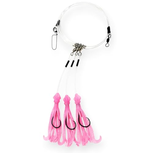 Tackle Deep Drop Rig (Pink Glow / 8/0 – 3 Hook)