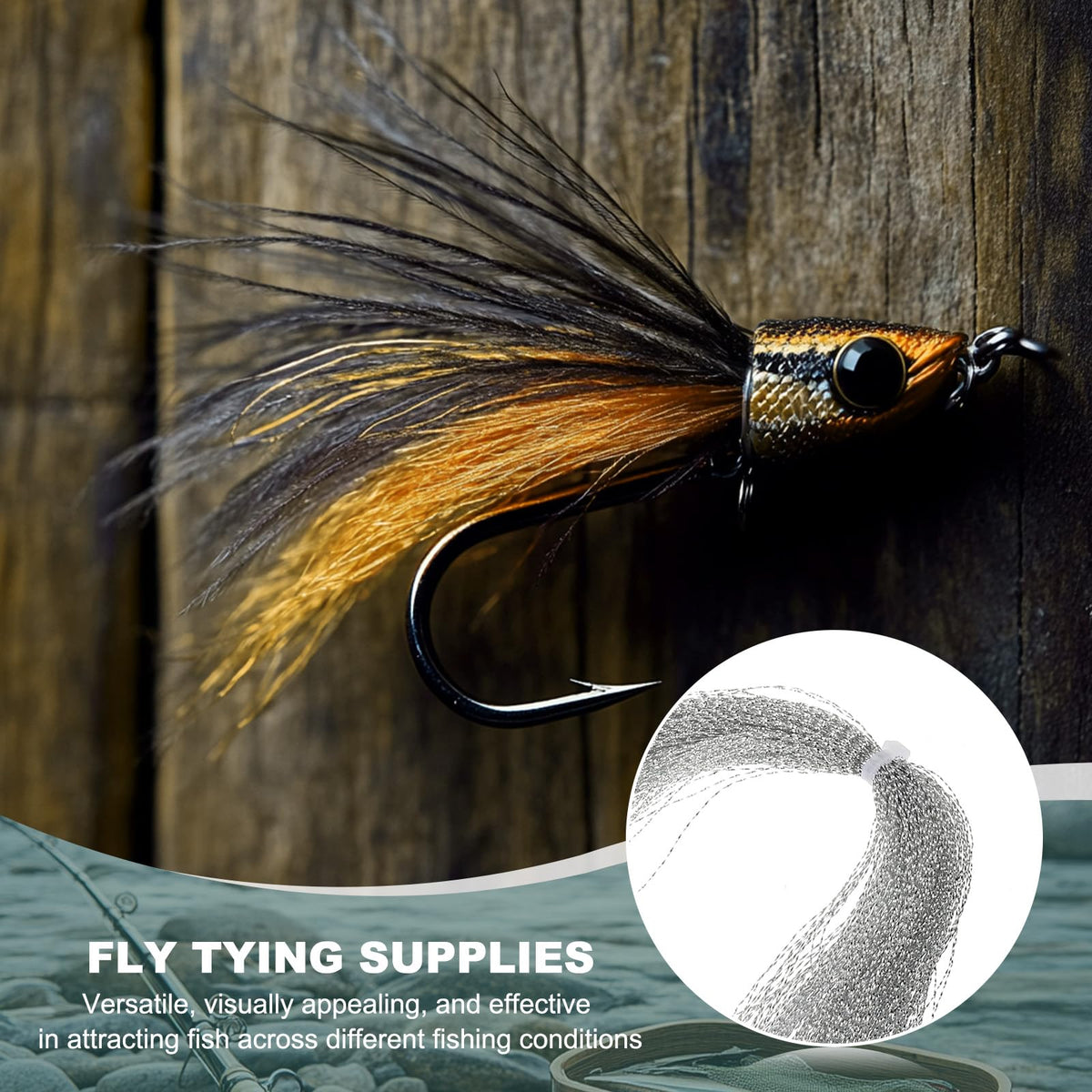 Crystal Flash Fly Fishing Line (Silver)