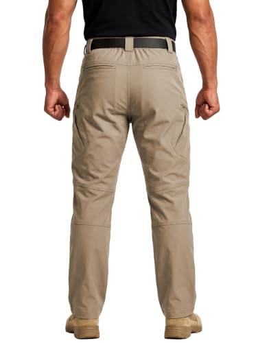 Men's Tactical Pants Ripstop Cargo Hiking Work Pants Kahai L Khaki (Large / Khaki)