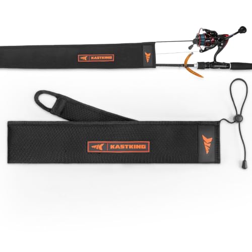 MeshGuard Fishing Rod Sleeves (Black 1 Pcs / Spinning)