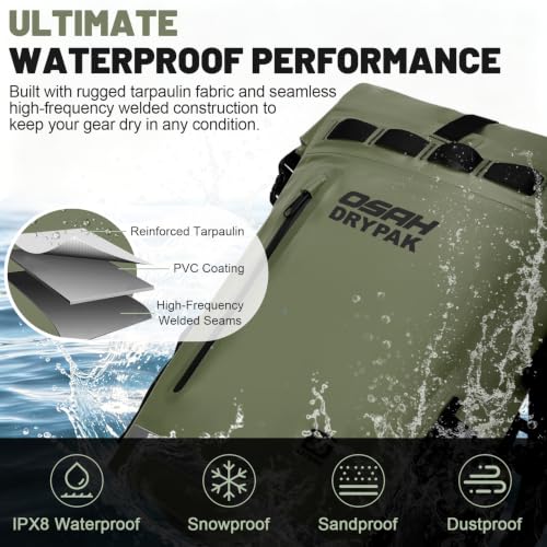 Waterproof Dry Bag Backpack 25L (Green / 35L)
