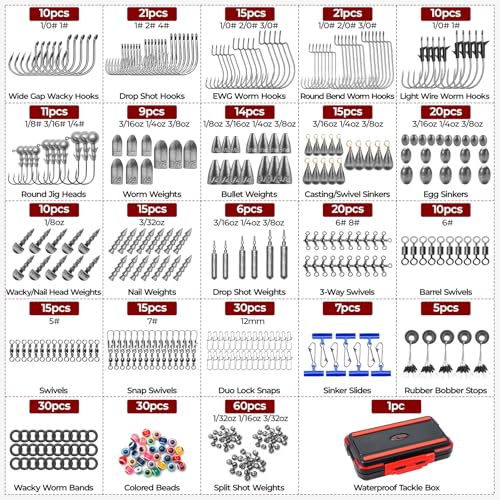 by KastKing Fishing Tackle Kit (400pcs Terminal Tackle Kit)