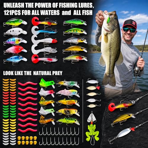 121Pcs Fishing Lures Kit