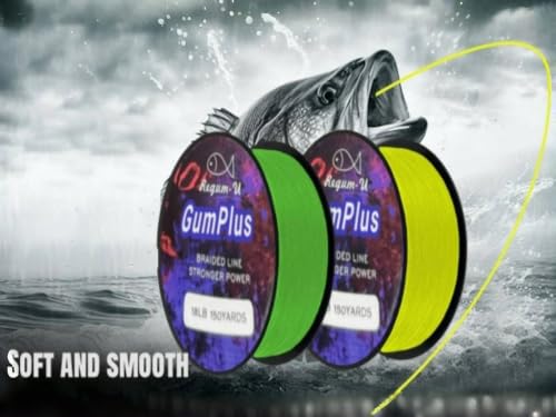 Gummax 8 Strand Braided Fishing Line (Neon Green / 150 Yards / 12 LB)