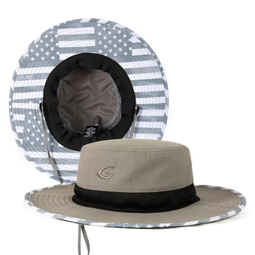 UvCoolix™ Cooling Sweatband Breathable Bucket Waterproof UPF50+ Sun Hat Big Head Unisex Wide Brim Boonie Fishing