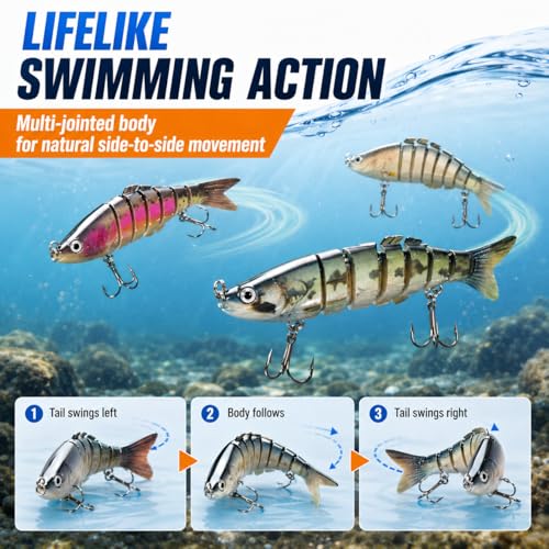 Bass Fishing Lures (6PCS / 2 Sizes)