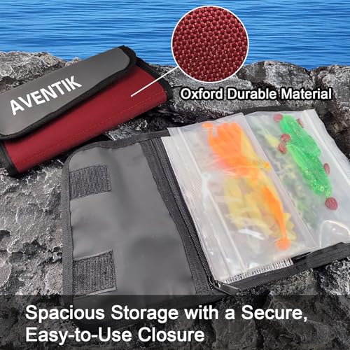 Soft Lure Storage Binder Bait Organizer (M:Dark Red)