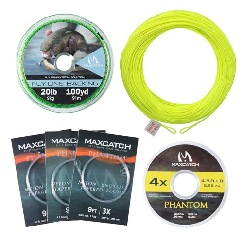 Maxcatch Fly Fishing Line Combo Kit (Fluo Yellow / WF6F-100FT)